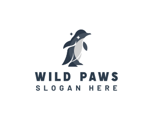 Penguin Wildlife Animal logo design