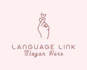 Hand Heart Romance logo design