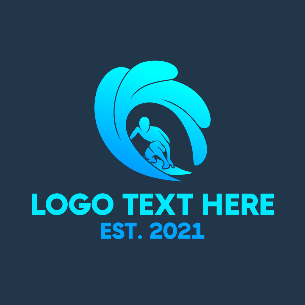 Gradient Wave Surfer Logo | BrandCrowd Logo Maker