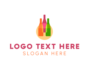 Wine Store - Liquor Bistro Bottle logo design