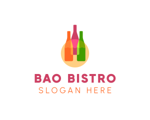 Liquor Bistro Bottle logo design