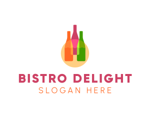 Liquor Bistro Bottle logo design