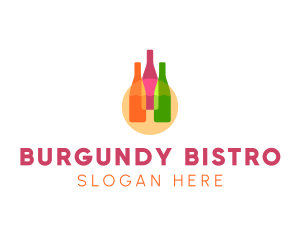 Liquor Bistro Bottle logo design