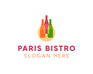 Liquor Bistro Bottle logo design