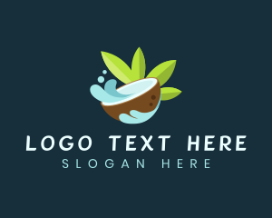 Coconut - Tropical Coconut Juice logo design