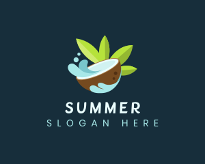 Tropical Coconut Juice logo design