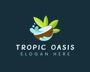 Tropical Coconut Juice logo design