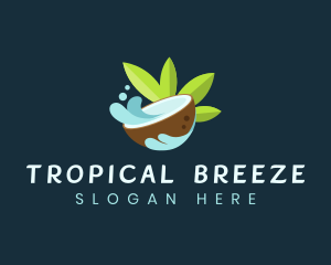 Tropical Coconut Juice logo design