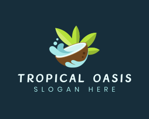 Tropical - Tropical Coconut Juice logo design