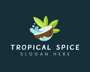 Tropical Coconut Juice logo design