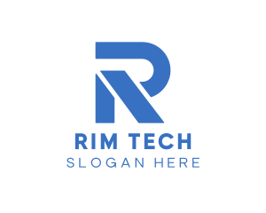 Modern Tech Letter R logo design