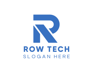 Modern Tech Letter R logo design