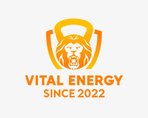 Active - Lion Kettlebell Weights logo design
