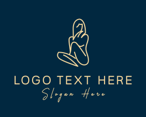 Online Sex Worker - Sexy Female Line Art logo design