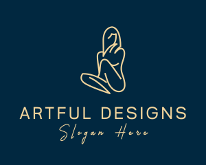 Sexy Female Line Art logo design