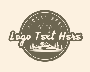 Travel - Mountain Camper Badge logo design