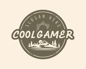 Traveler - Mountain Camper Badge logo design