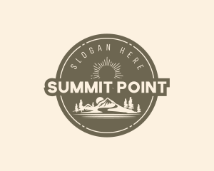 Basecamp - Mountain Camper Badge logo design