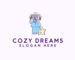 Sleepy Koala Pajama logo design