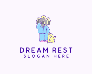 Nap - Sleepy Koala Pajama logo design