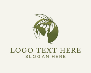 Olive Plant Hand Logo