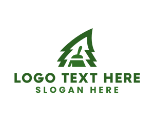 Sweep - Fresh Pine Tree Clean logo design