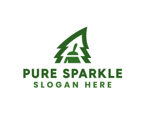 Cleanliness - Fresh Pine Tree Clean logo design