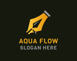 Fountain - Fountain Pen Spear Gold logo design