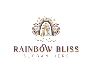 Rainbow Cloud Nursery logo design