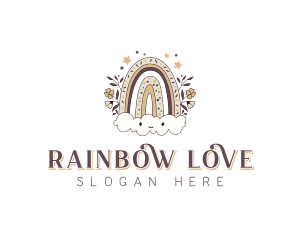 Rainbow Cloud Nursery logo design