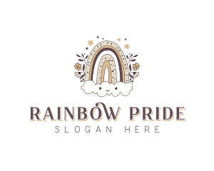 Rainbow Cloud Nursery logo design