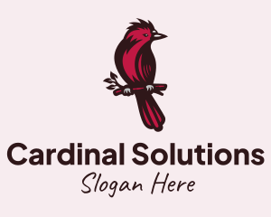 Cardinal - Tree Branch Cardinal logo design