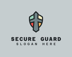 Defense - Colorful Shield Letter T logo design