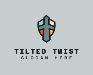 Colorful Shield Letter T logo design