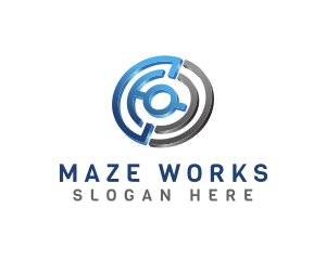 3D Maze Technology logo design