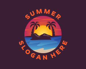 Summer Island Beach logo design