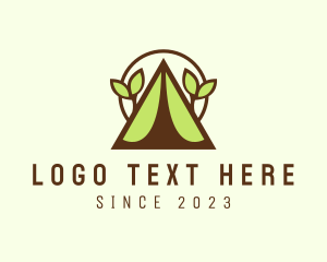 Location Pin - Organic Tent Arrow logo design