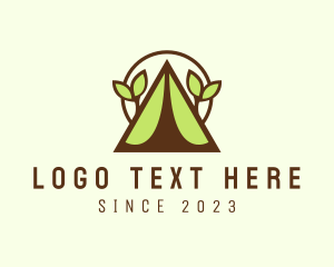 Camp - Organic Tent Arrow logo design