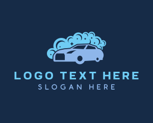 Car Cleaning Bubbles logo design