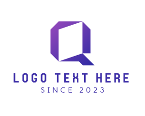 Purple - Purple Modern Letter Q logo design