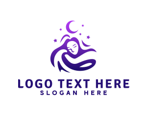 Relaxation - Sleeping Woman Relaxation logo design