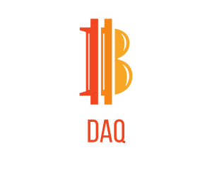 Bank - Orange Bitcoin B logo design