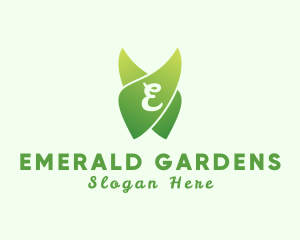 Natural Gardening Eco Leaf  logo design