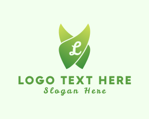 Letter - Natural Gardening Eco Leaf logo design