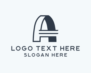 Strategist - Industrial Construction Wing Letter A logo design