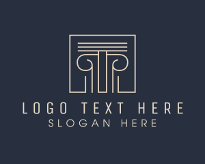 Court House - Pillar Legal Building logo design