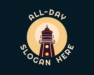 Tourist - Marine Port Lighthouse logo design