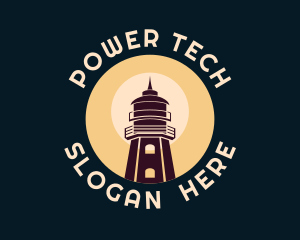 Seaside - Marine Port Lighthouse logo design