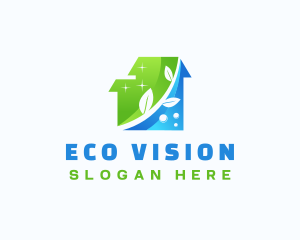 Eco Housekeeping Clean logo design