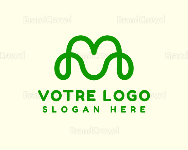 Marketing Monoline Letter M Logo